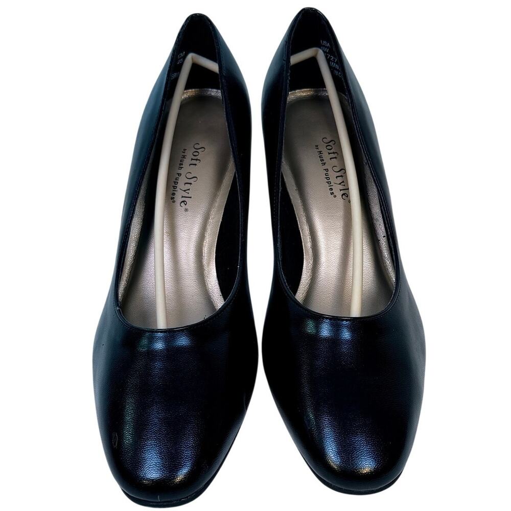 Hush Puppies Woman’s Soft Style Karanan II Black Smooth Sz 9W - Picture 2 of 10